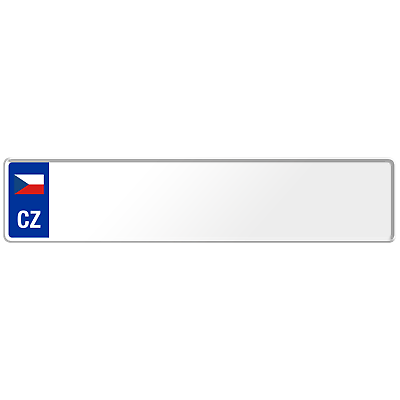 #ad Czech Republic Flag Euro European License Plate Number Plate Custom Embossed Alu $50.00