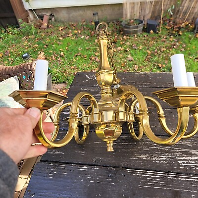 #ad Stile Lamp Art M.D. Bellagio Brass BRONZE Gilded French LAMP Chandelier Light $99.00
