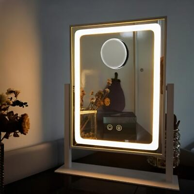 #ad Vanity Mirror with Lights，Hollywood Lighted Makeup Mirror，Smart Touch Control... $29.34