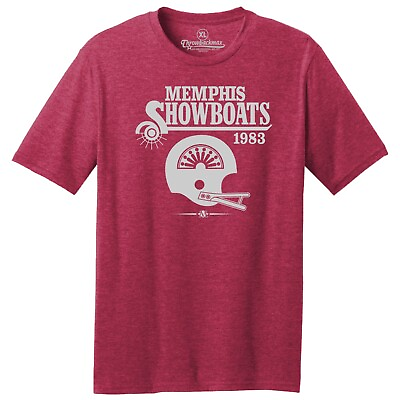 #ad Memphis Showboats 1983 USFL Football TRI BLEND Tee Shirt $22.00