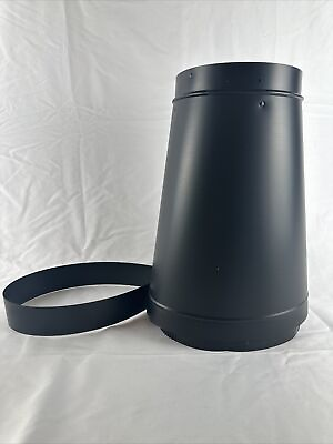 #ad DuraVent DVL Double Wall Oval to Round Flue Adapter 6 inch Black NEWOpen Box $50.00