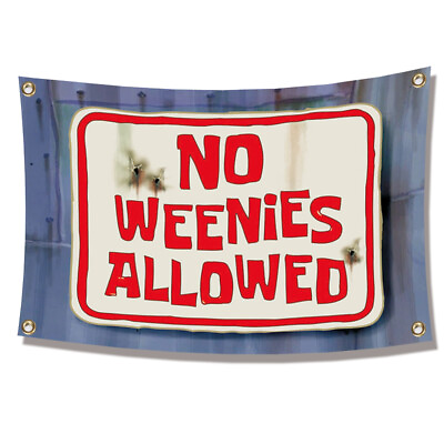 #ad No Weenies Allowed The Salty Spittoon College Dorm Room Frat Flag Banner 3x5 Ft $10.99