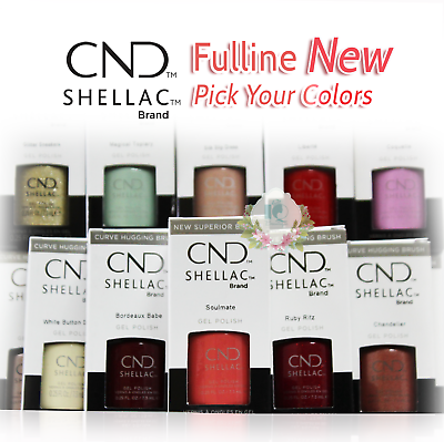 #ad CND Shellac UV LED Gel Polish 0.25 oz Fulline Part 1 *Pick Any* $15.99