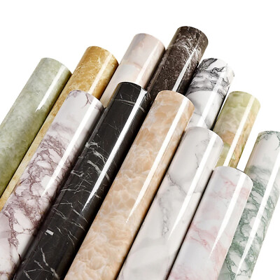 #ad Marble Contact Paper Self Adhesive Peel amp; Stick Wallpaper PVC Kitchen Viny Film $11.38