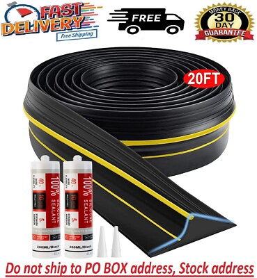 #ad Universal Garage Door Threshold Seal Strip 20FT Kit Bottom Waterproof Rubber We $49.97