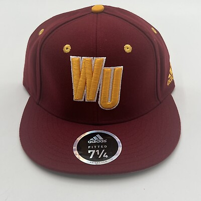 #ad Adidas Winthrop Eagles Fitted Hat Cap Size 7 1 4 New Maroon Gold $19.95