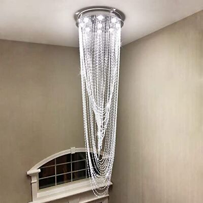 #ad Foyer Chandeliers Crystal High Ceiling Modern Crystal Chandelier Spiral Light $408.03