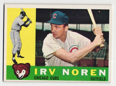 #ad Vintage Topps Baseball Card 1960 # 433 Irv Noren Chicago Cubs NM NM $4.29
