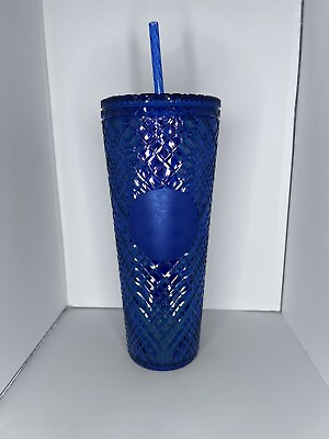 #ad ❤️ Starbucks Azure Blue Jeweled Tumbler Cold Cup 24 oz Venti Holiday 2022 $20.00