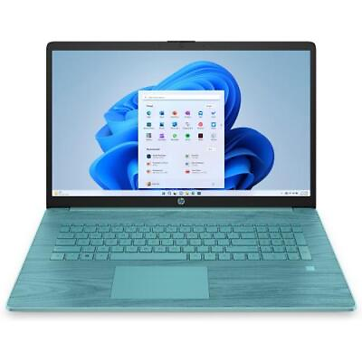 #ad HP 17 17.3quot; Touchscreen Notebook Intel Celeron 4GB RAM 128GB SSD Seafoam Teal $249.99