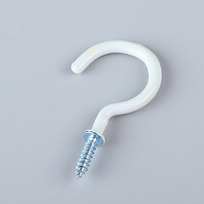 #ad 80pcs Hooks Metal Ceiling Hook Screw in Question Hook Key Jewelry Holder Hook $10.19