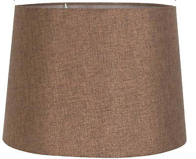 #ad Brown Fabric Lamp Shade 10quot;H x 14quot;D Transitional Adult Or $26.25