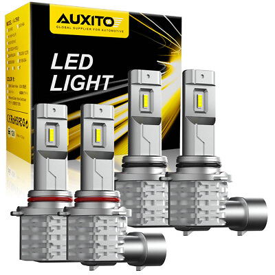 #ad 4X AUXITO 9005 9006 LED Headlight Kit Combo Bulb High Low Beam Super White USA $39.99