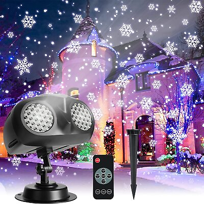 #ad HD Christmas Snowflake Projector LED Brighter Snowfall Light Outdoor Landscape $19.59