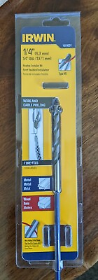 #ad IRWIN 1891001 Flexible Installer Drill Bit High Speed Steel Tip 1 4 Inch Shank $20.00