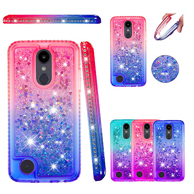 #ad For LG Aristo 2 Zone 4 K8 Phone Case Sparkly Floating Liquid Glitter Girl#x27;s Case $6.99