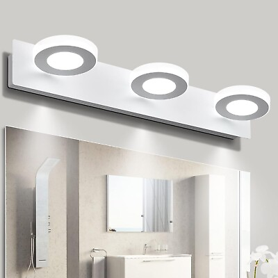 #ad #ad 3 Light Bathroom Vanity Light Over Mirror Modern LED Crystal Wall Lamps Fixture $34.99