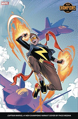 #ad Captain Marvel #1 Medina Cvr D New Champions Marvel Comic 2023 1st Print $4.49