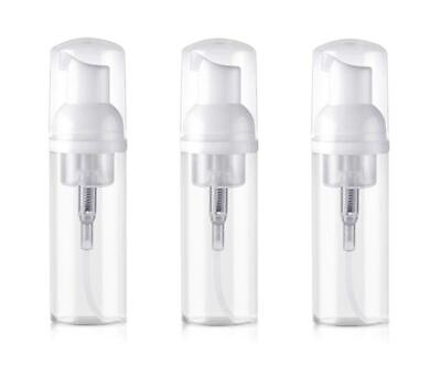 #ad 3PCS Empty Refillable Clear Plastic Foamer Bottle Pump Travel Size Foaming Di... $17.35