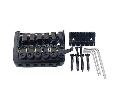 #ad 6 String Saddle Headless Guitar Bridge Tailpiece With Worm Involved String De... $86.48