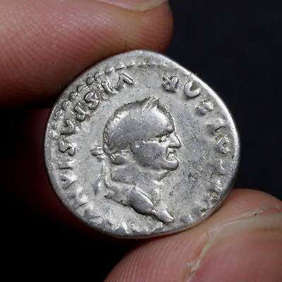 #ad Vespasian Ancient Roman Empire Coin Silver Denarius Certificate of Authenticity $90.25