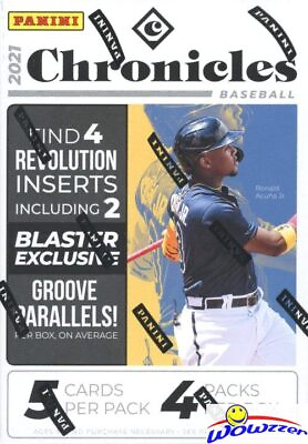 #ad 2021 Panini Chronicles Baseball EXCLUSIVE Sealed Blaster Box GROVE PARALLELS $13.98