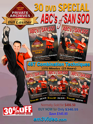 #ad SAN SOO Kung Fu 30 DVD Box Set PRIVATE ARCHIVES Special By GM Bill Lasiter $340.55