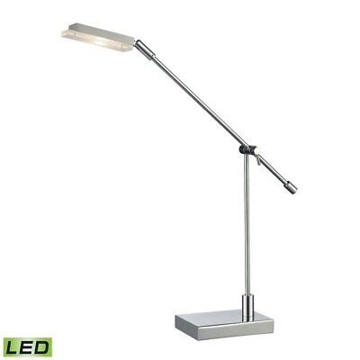 #ad Polished Chrome LED Desk Table Lamp Made Of Glass And Metal With A Silver Glass $201.36