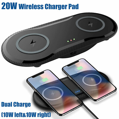 #ad Wireless Phone Charger Pad Universal Quick Fast Charge Dock For Samsung iPhone $18.99