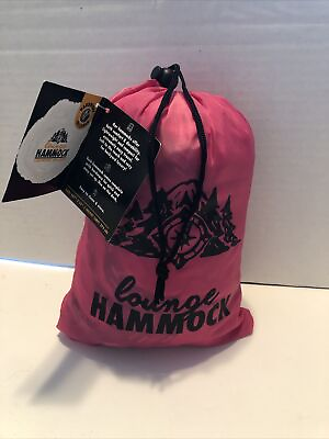 #ad Tree Anchored Lounge Hammock Indoor Outdoor 107 C 55 Up to 275 Lbs Pink $10.00