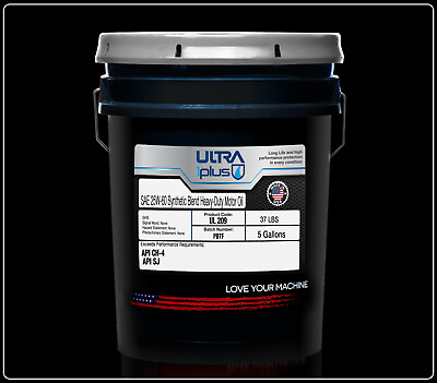 #ad Ultra1Plus 25W 60 Synthetic Blend DIESEL HD Motor Oil API CH 4 SJ 5 Gal Pail $120.34