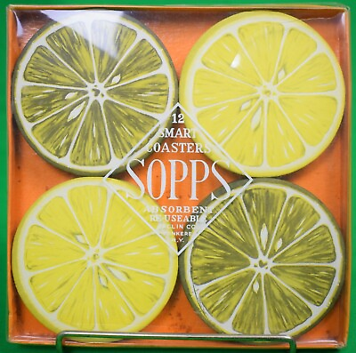 #ad Box Set of 12 #x27;Lemon amp; Lime Slice#x27; Coasters $120.00