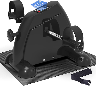 #ad under Desk Bike Pedal Exerciser for Seniors Mini Peddler Exerciser with LCD Dis $56.99