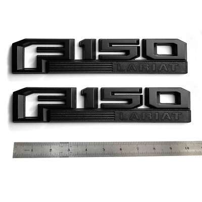 #ad #ad 2pack OEM F150 Lariat Emblems Fender Badges 3D for F 150 Lariat Black Genuine $35.59