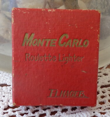 #ad DEALER RITA Antique Monte Carlo roulette lighter El Hagee Holland 1002 $50.00