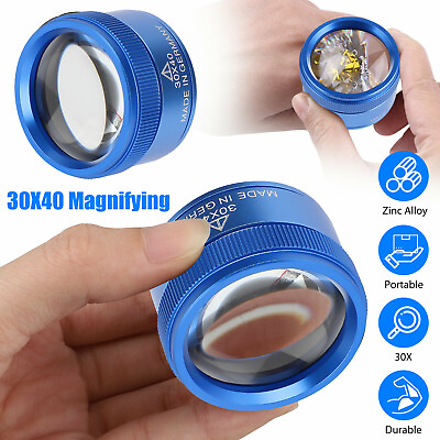 #ad 30x Pocket Magnifying Glass Eye Loop Optical Magnifier Jewelry Watch Repair Tool $8.98