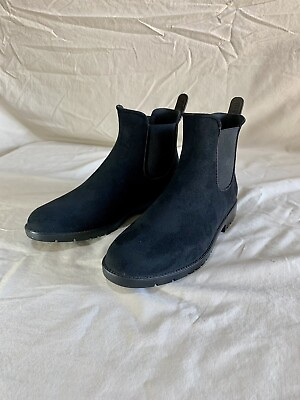 #ad Comfortview Boots Black Suede Shoes Size 10 W $25.00