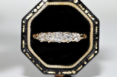 #ad Antique Circa 1900s 18k Gold Natural Old Cut Diamond Decorated Engagement Ring $1329.05