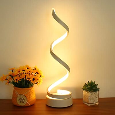 #ad Led Table Lamp Modern Minimalist Dimmable Spiral Table Lamp 12w 3 Color Bedside $41.24