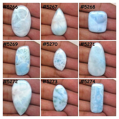 #ad Natural Larimar Cabochon Loose Gemstone Cab Mix Shape For Jewelry Making $5.99