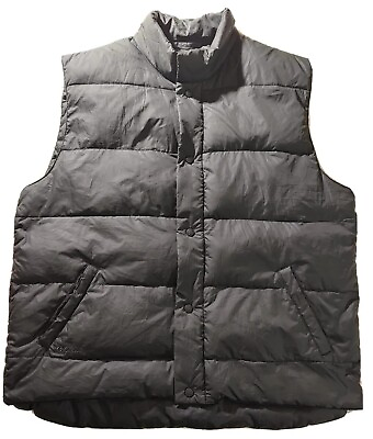 #ad Cabelas Premier Northern Goose Down Vest XL Tall Black Hunting Outdoor Nature $63.00