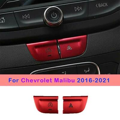 #ad For Chevrolet Malibu 2016 2021 Red Aluminum Start Stop amp; Emergency Switch Cover $28.28