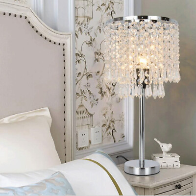 #ad Modern LED Crystal Table Lights Bedroom Light Bedside Lamp Table Lamp Decor $90.84
