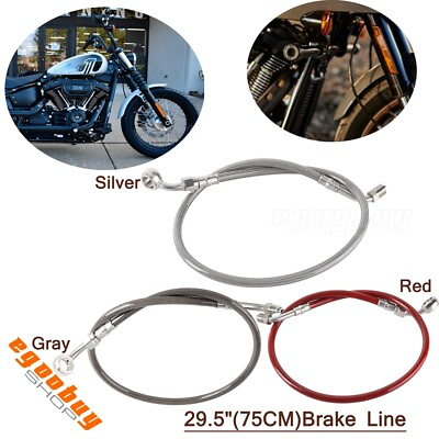 #ad 29quot; Inch Braided Front Extended Brake Line ABS Fit Harley Softail Low Rider $39.65