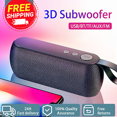 #ad Mini Portable Stereo Woofer Bluetooth Speaker Wireless Bass Stereo Loud $25.00