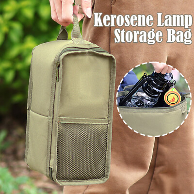 #ad Kerosene Lamp Storage Bag Camping Outdoor Oxford Cloth Wear Resistant Bag $12.15