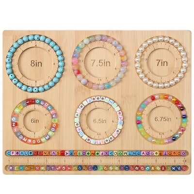 #ad Bead Board for Jewelry Making Bamboo Beading Board for Jewelry Bracelet Maki... $15.31
