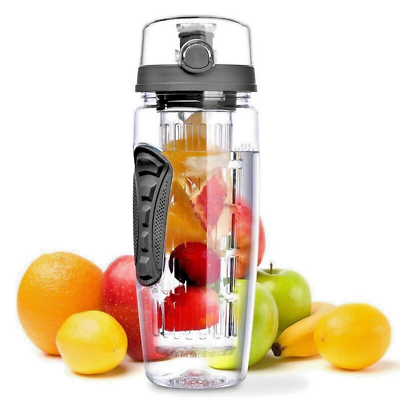 #ad Water Fruit Bottle BPA Free Plastic Sport Fruit Infuser Water Bottles 33 Oz $24.99