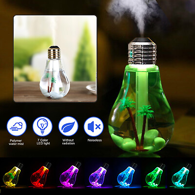 #ad RGB LED Bulb Air Humidifier Aroma Essential Oil Diffuser Ultrasonic Aromatherapy $10.48