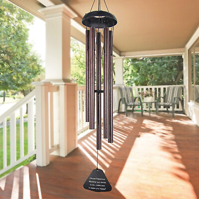 #ad 36in Wind Chimes Outdoor Large Deep Tone Windchime Adjustable Tuned Garden Decor $17.69